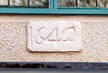 The date stone at Howards House Christmas Eve 2010
